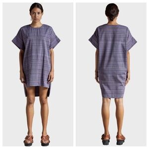 Carla Fernandez Tunic Shawl Poncho Tunica Rebozo Pullover Cover Up Blue Indigo